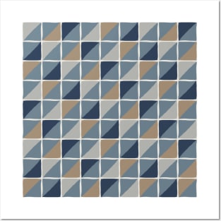 Geometric pattern in natural shades Posters and Art